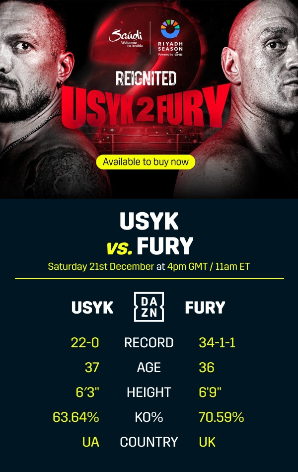 dazn fury usyk 2